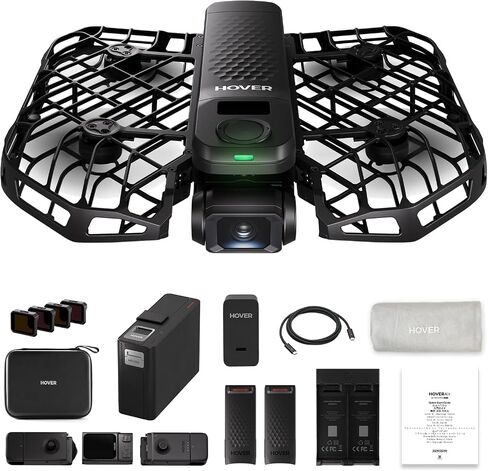 HOVERAir X1 PRO Fly Joy Combo, 4K Action Flying Camera, Foldable Drone | 42 KM/H Follow Speed, 15+ Fully Automatic Flight Modes, Fly Anywhere with OmniTerrain, SmoothCapture 2.0 in Kuwait
