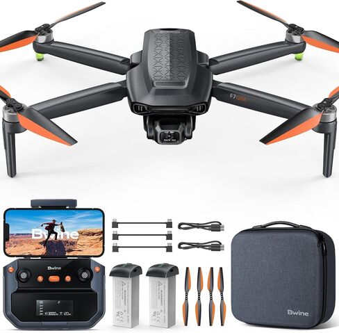 Bwine F7GIM 4K Video 6K Photo Drones with Camera for Adults 3-Axis Gimbal． | 70Mins Flight,10000ft Long Range Transmission, Smart GPS, Auto Return, Follow Me, Waypoint,Orbit Fly, Beginner Mode in Kuwait
