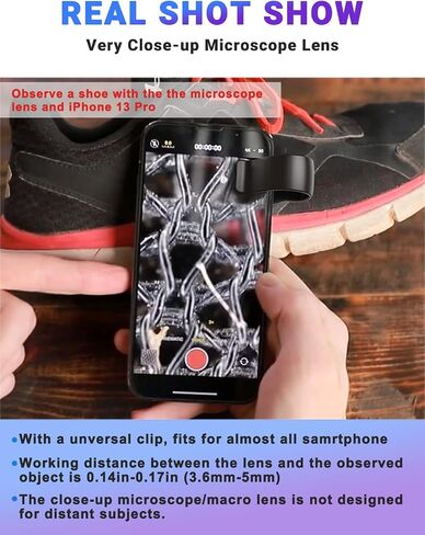 APEXEL 100x Phone Micro Lens with LED Light for Smartphone Macro & Microscope in Saudi Arabia