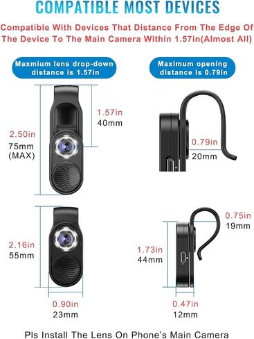 APEXEL 100x Phone Micro Lens with LED Light for Smartphone Macro & Microscope in Saudi Arabia