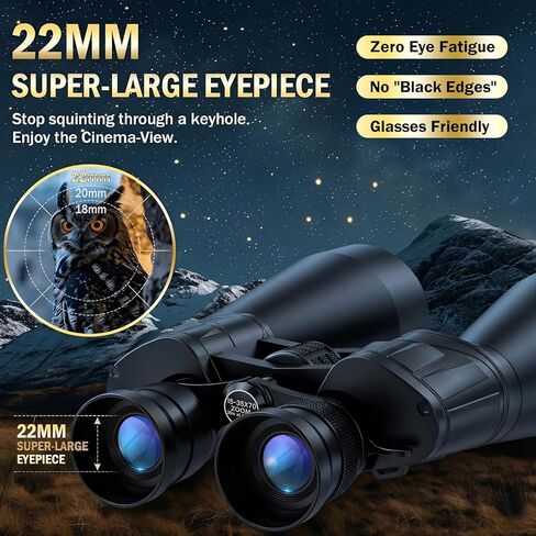 15x35-70mm Zoom HD Binoculars with BAK4 Prism & FMC Optics for Adults | Explore Wildlife, Scenic Landscapes and Outdoor Adventures with Clear Views for Bird Watching, Hiking & Travel in Kuwait