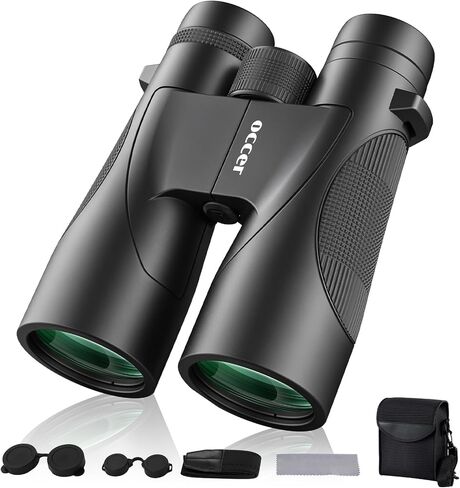 12x50 Binoculars for Adults Cruise Ship Travel Outdoor High Powerd Gift | Large 50mm Objective Lens, Easy Focus, Low Light Vision, Clear Image for Bird Watching Hunting Concert Stargazing in Kuwait