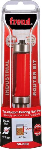 Freud 50-509: 3/4" (Dia.) Top & Bottom Bearing Flush Trim Bit with 1/2" Shank Red in Kuwait