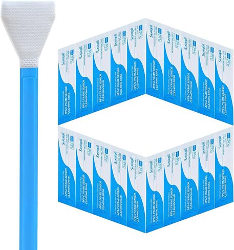 Dry APS-C Sensor Cleaning Swabs (CCD/CMOS), 20pcs 16mm DSLR or SLR Mirrorless Digital Camera Cleaning kit (No senrsor Cleaning Solution) | Vacuum-Sealed Dry Swabs for CCD/CMOS SLR Mirrorless & Digital Cameras, DSLR Camerra Cleaning Swab, Reduce dust pollu in Kuwait