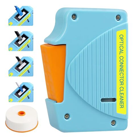 FTTH Fiber Optic Cleaning Box 550 Times Optical Cable Cleaner Tool Kit | 1.25mm and 2.5mm SC/FC/ST/LC/MU Interface Cleaning Tape with 1 Replacement Core in Kuwait