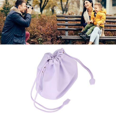 Dilwe Camera PU Leather Drawstring Pouch Bag, DSLR Camera Bag with Adjustable Strap for Traveling () in Kuwait