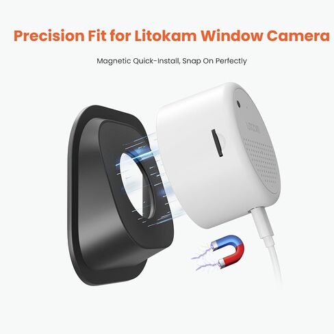 No Drill Window Mount for Litokam Window Camera, Adjustable Angle Tilt(Up/Down/Left/Right), No Screws, No Reflections, Damage-Free Mount for Outdoor Monitoring, Windows/Door Bracket Holder in Kuwait