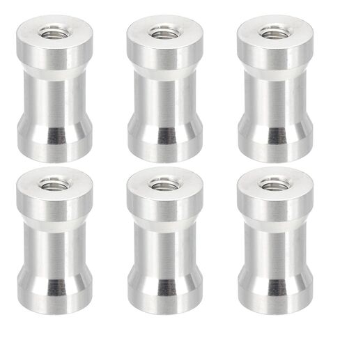 PATIKIL Camera Spigot Screws Converter 1/4" to 1/4" Female to Female, 6 Pack Tripod Screw Adapter Spigot Stud for Light Stand Hot Shoe Cold Shoe Adapter Ball Head Flash, Silver in Kuwait