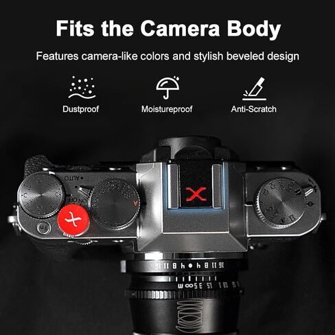 1pcs BS-3F Aluminum Alloy Camera Hot Shoe Cover Cap Protector for Fuji X Fujifilm GFX Mount Camera Black in Kuwait