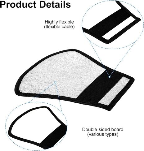 2 Piece Flash Diffuser Dual-Sided Macro Flash Diffuser Reflector Silver White Reflector Universal Speedlight Soft Light Modifier for Camera in Kuwait