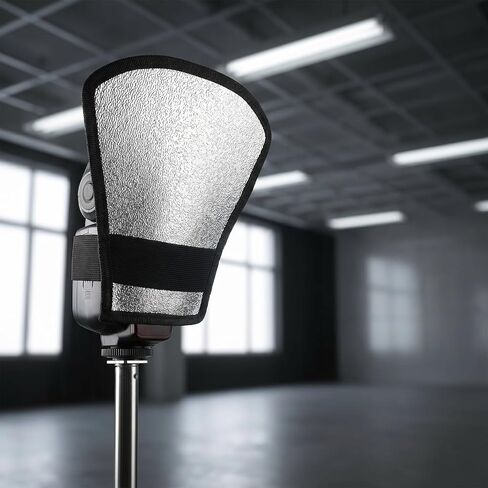 2 Piece Flash Diffuser Dual-Sided Macro Flash Diffuser Reflector Silver White Reflector Universal Speedlight Soft Light Modifier for Camera in Kuwait