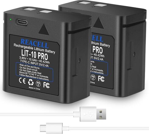 2Pack LIT-10 Battery Compatible with Spypoint Trail Camera,10500mAh | Replacement LIT10 Battery for Spypoint Link-Micro, Cell-Link, LM2, Link-Micro-S-LTE Cellular Trail Cameras in Kuwait
