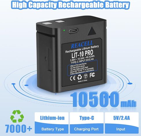 2Pack LIT-10 Battery Compatible with Spypoint Trail Camera,10500mAh | Replacement LIT10 Battery for Spypoint Link-Micro, Cell-Link, LM2, Link-Micro-S-LTE Cellular Trail Cameras in Kuwait