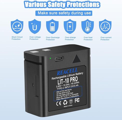 2Pack LIT-10 Battery Compatible with Spypoint Trail Camera,10500mAh | Replacement LIT10 Battery for Spypoint Link-Micro, Cell-Link, LM2, Link-Micro-S-LTE Cellular Trail Cameras in Kuwait