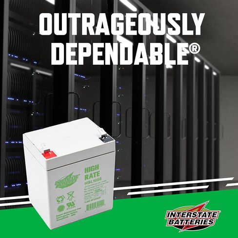 Interstate Batteries High Rate Battery 12V 5Ah SLA AGM VRLA HSL1056 in Kuwait
