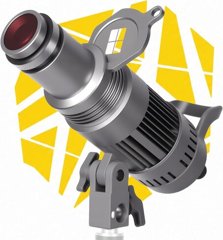 All-in-One COB Spotlight Snoot for Photo and Video,Bi-Color LED GOBO Projector with 20 Stainless Steel Gobos and Wireless Remote, 2800K-7000K Dimmable Studio Light in Kuwait