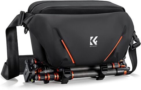 K&F CONCEPT Camera Sling Bag, Lightweight Crossbody Bag with Tripod Holder | Water-Resistant, Foldable Side Pocket, Quick Access, Street & City, Men & Women, for Canon/Sony/Nikon/DSLR/Mirrorless, BS19 in Saudi Arabia