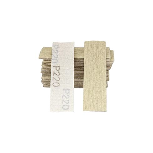 50Pcs 3.62x1.18 inch Micro Sander Paper, Mini Sanding Sheets Strips, for Wood, Metal, Crafts, Tight Spaces, Small Project Polishing (220 Grit) in Kuwait