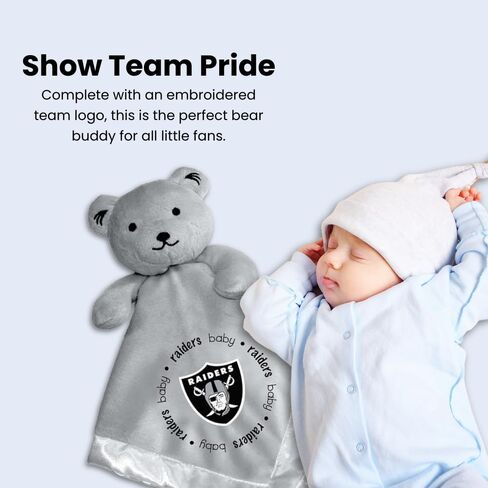 Baby Fanatic NFL Baby Security Blanket Bear Snuggle Toy for Newborn Boy Girl Unisex Stuffed Animal Officially Licensed- -Denver Broncos in Kuwait