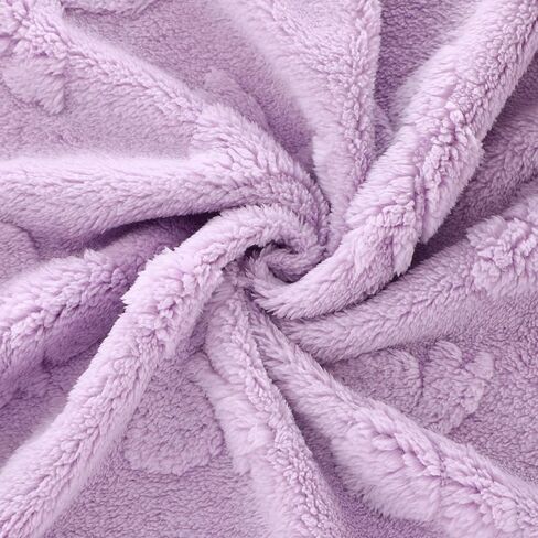 Tigeen 4 Pcs 3D Bow Baby Blankets, Cozy Fleece Coquette Blanket for Girls, Soft Fluffy Receiving Blankets for Newborn Toddler Gift Nursery & Stroller Decor, 32 x 24 Inch Purple Nude Pink White in Kuwait