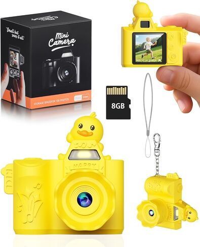 Kids Camera Toys, 1080P HD Toddler Digital Camera,Surround Soft Shell, Mini Camera for 3 4 5 6 7 8 9 Year Old Boys Girls, Christmas Birthday Festival Gift for Kids,with 32GB SD Card in Kuwait