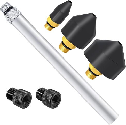 UHARBOUR Air Hose Nozzle 1/8" Set for Air Blow Gun 6 Pack | Rubber Air Compressor Nozzles with 1/2" Adapters & Extension Bar in Kuwait