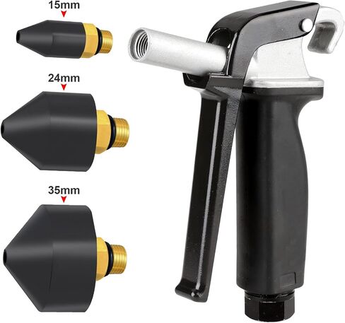 UHARBOUR Air Hose Nozzle 1/8" Set for Air Blow Gun 6 Pack | Rubber Air Compressor Nozzles with 1/2" Adapters & Extension Bar in Kuwait