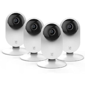 YI Pro 2K 4PC Home Security Camera, 2.4Ghz Wired Indoor Camera with Person, Vehicle, Animal Smart Detection, Phone App, Compatible with Alexa and Google Assistant | Person, Vehicle, Animal Smart Detection, Phone App, Compatible with Alexa and Google Assis in Saudi Arabia