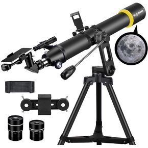 Telescope for Adults, Professional High Powered 90mm Aperture 800mm Refractor Telescopes for Astronomy Beginners with AZ Mount Tripod & Phone Adapter in Saudi Arabia