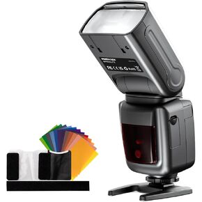 PHOTOOLEX Camera Flash for Canon Nikon Sony Panasonic Olympus Fujifilm Pentax Sigma Minolta Leica and Other SLR Digital and Digital Cameras with Single Contact Hot Shoe in Saudi Arabia