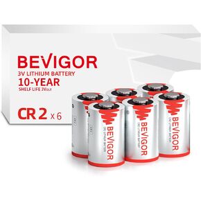 BEVIGOR CR2 3v Lithium Battery 6 Pack, CR15h270 cr2 3 Volt Batteries Cell, Long Lasting Power, CR2 Battery for Rangefinder Flashlight, Photo Cameras, Alarm Systems, Baby Monitor. in Kuwait
