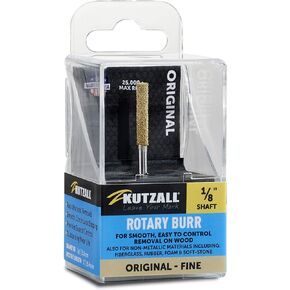 Kutzall Original Cylinder Rotary Burr, 1⁄8" Shaft, Fine - Wood Carving Bit for Dremel, Foredom, DeWalt, Milwaukee. Abrasive Tungsten Carbide, 1⁄8" (3.1mm) Dia. X 7⁄8" (22.2mm) Length, C-18-EG in Saudi Arabia
