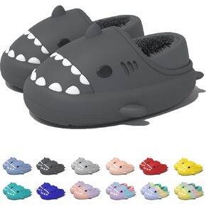 Jfxgjuv Sharklas Polares, Sharky Originales De Invierno, Shark Slides Winter, Winter Warm Cozy Plush Waterproof Non-Slip Cloud Shark Slides Slippers for Men Women in Saudi Arabia
