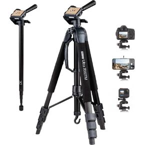 Sunpak Ultra 7000TM Tri-Monopod (Black) | 70" aluminum 2-in-1 tripod & monopod. Features 3-way fluid-effect pan head, quick-release, bubble level & leg wraps. in Kuwait