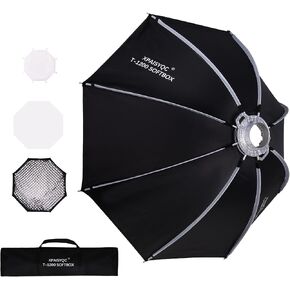 47.24’’/120cm Octagonal Softbox Bowens Mount with Grid/Diffuser | Quick Release Portable Collapsible Softbox for Portrait Product Photography,TikTok Video Recording,Studio Shooting in Saudi Arabia