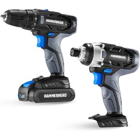 Hammerhead 20V Cordless 2-Tool Combo Kit: Drill and Impact Driver with 1.5Ah Battery and Charger - HCC2020 in Saudi Arabia