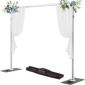 Backdrop Stand, 8x10 ft Adjustable Photo Backdrop Stand Kit, Heavy Duty Background Stand with Steel Base for Photography, Baby Shower, Birthday Parties, Wedding (Golden) in Saudi Arabia