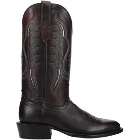 R. Watson Men's Black Cherry Brush Off Round Toe Cowboy Boot in Kuwait