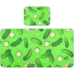 Funny Green Cucumbers Cooling Baby Waterproof Crib Mattress Cover 28" x 52" Washable Pads for Bed Washable for Baby&Toddler in Kuwait