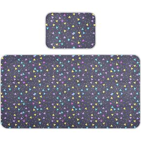 Neon Colored Triangles Cooling Baby Toddler Mattress 28" x 52" Washable Pads for Bed for Baby&Toddler in Kuwait