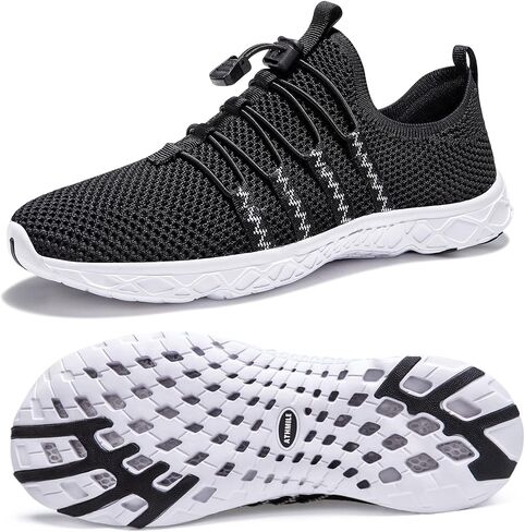 ATHMILE Water Shoes for Men Women Barefoot Hiking Swim River Beach Knit | Adult Lake Pool Aqua Socks Quick Dry for Hiking Surfing Kayaking Sport Accessories Camping Must Haves in Kuwait