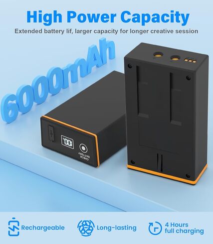 4-Pack 6000mAh Rechargeable Battery Pack for Moultrie Edge Cellular Trail Cameras - 20W Fast Charging - Power Mag Replacement Battery for Moultrie Edge, Edge Pro, Edge 2, Edge 2 Pro, Edge 3 in Saudi Arabia