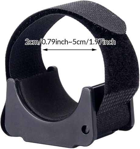 Qianly Flashlight Mount Clip Holder Bike Handlebar Grip Stand Tripod Easy Installation Brackets Fishing Lamp Mount Clamp for 20mm to 50mm Torch in Kuwait