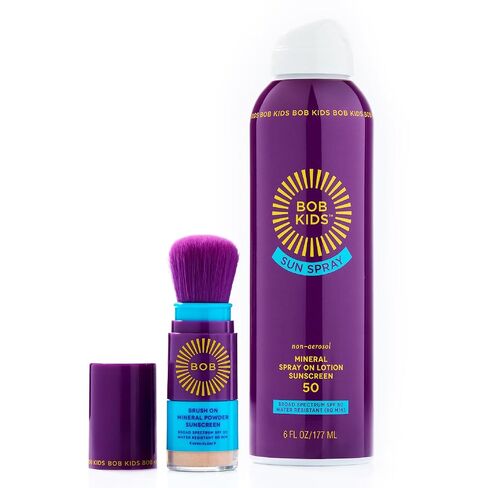 BOB KIDS SPF 50 Sun Spray, Mineral Sunscreen, Non Aerosol Continuous Spray, Water Resistant, Reef Friendly, 6 oz in Kuwait