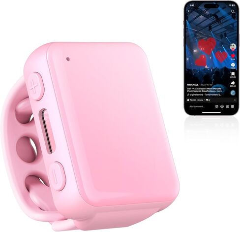 True Touch Scrolling Ring: End Finger Strain! Wireless Remote for Comfortable TikTok, Video & Page Control on iPhone/iPad/Android (Portrait/Landscape) in Kuwait