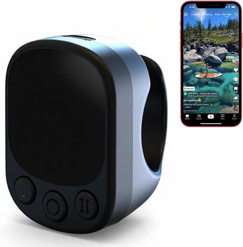 Tiktok Scrolling Ring,Air Finger Ring Mouse with a Touchpad, Portable Handheld Bluetooth 5.4 Wireless Scroller Remote Control Page Turner for i-Phone/i-Pad/Android/PC/Camera/Video Recording/Kindle App in Kuwait