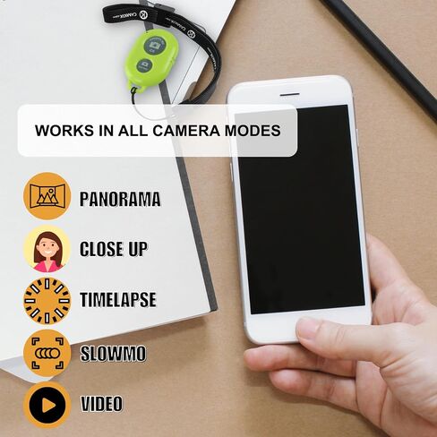 CamKix Camera Shutter Remote Control with Bluetooth Wireless Technology - Create Amazing Photos and Videos Hands-Free - Works with Most Smartphones and Tablets (iOS and Android) in Kuwait