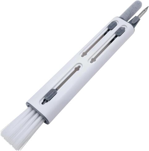 Cleaner Kit for Airpods, Earbud Cleaning Kit for Airpods Pro 1 2 3, Multi-Function Cleaning Pen with Soft Brush Flocking Sponge for Bluetooth Earphones Case Cleaning Tools, White in Kuwait