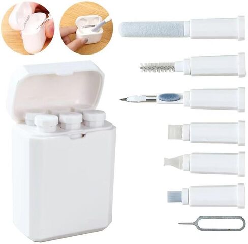 Cleaner Kit for Earphones, Multi-Tool Phone Cleaning Kit, Cell Phone Cleaning Repair & Recovery Charging Port, Easy to Store and Carry Design in Kuwait