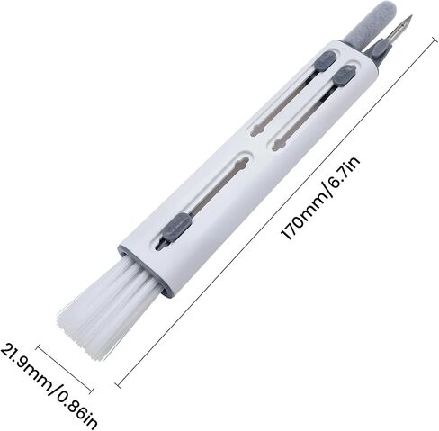 Cleaner Kit for Airpods, Earbud Cleaning Kit for Airpods Pro 1 2 3, Multi-Function Cleaning Pen with Soft Brush Flocking Sponge for Bluetooth Earphones Case Cleaning Tools, White in Kuwait